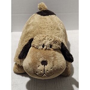 Brown Tan Pillow Pets Puppy Dog Plush Pillow Stuffed Animal 2010 18"x14"x7"